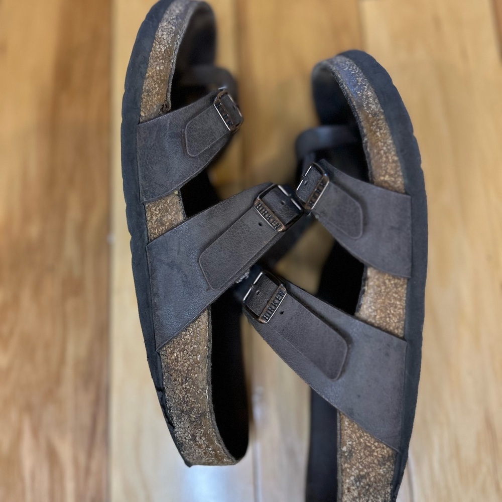 Birkenstock Women’s Mayari Strappy Brown Leather Sandals with Buckles - Picture 6 of 9